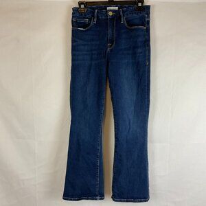 Frame Jeans 28 Le Crop Mini Boot Blue Dark Wash